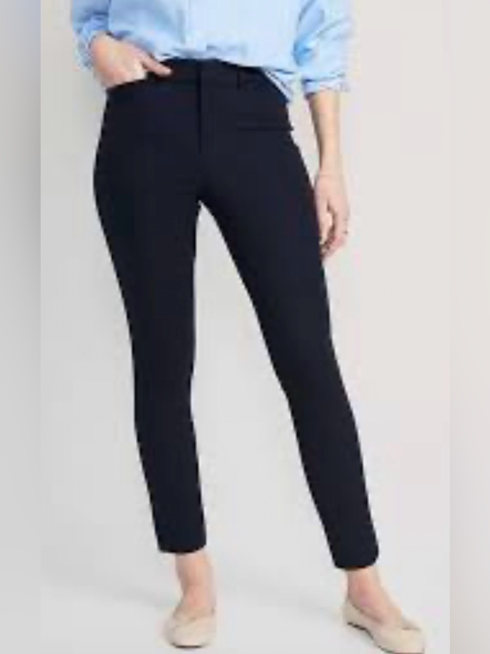 Old Navy NWT High Rise Pixie Classic Fit Black Slacks Pants Size 8 Petite